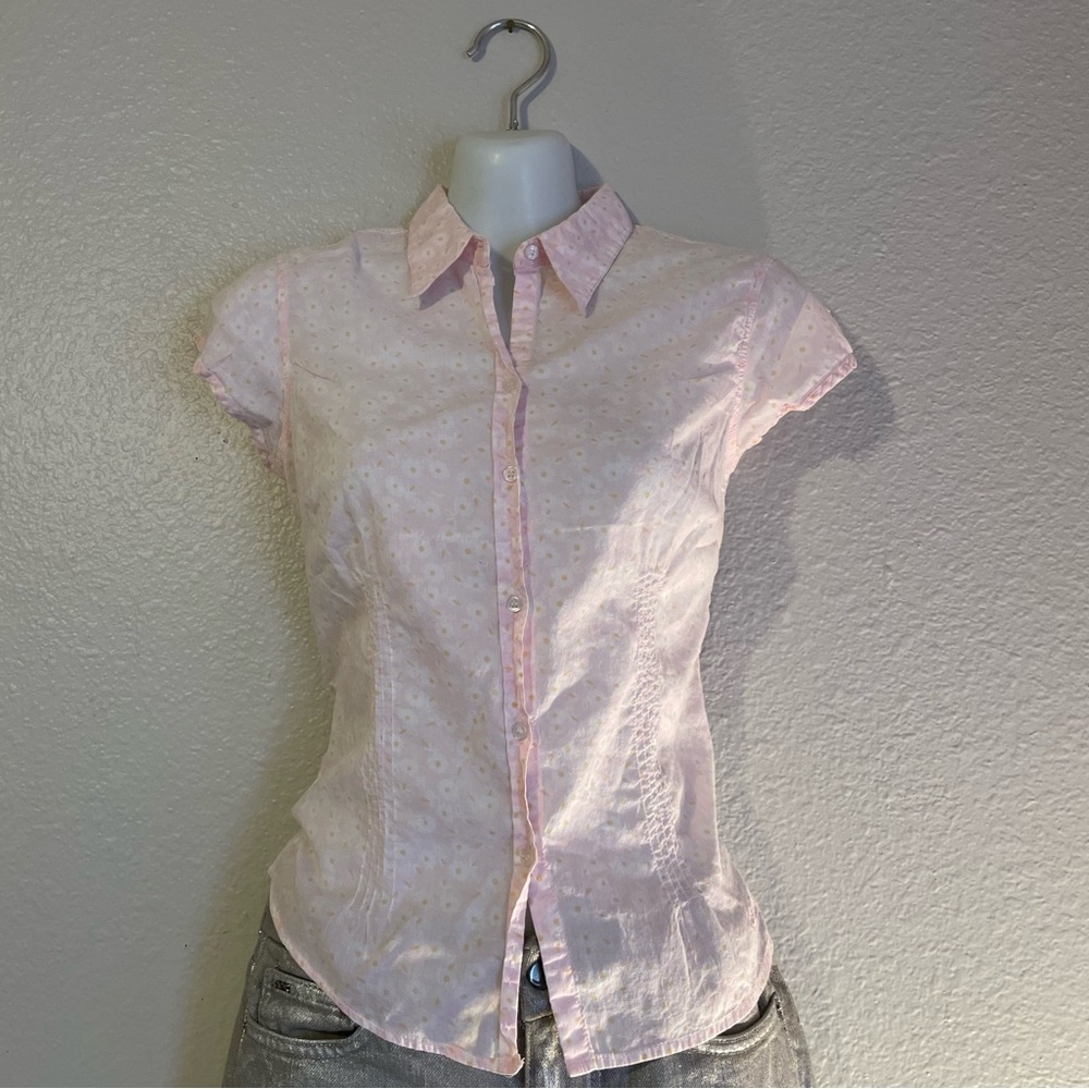 Vintage Aeropostale Short Sleeve Button-Up Blouse - Picture 6 of 9